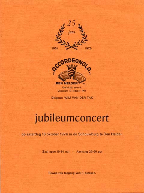 Programma boekje 1976