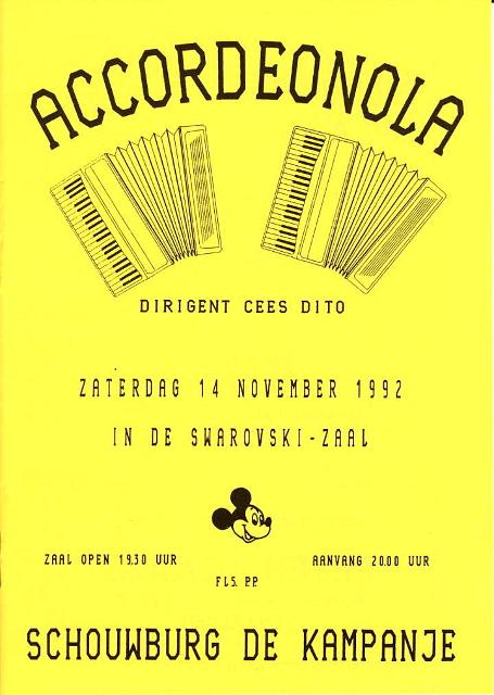 Programmaboekje 1992